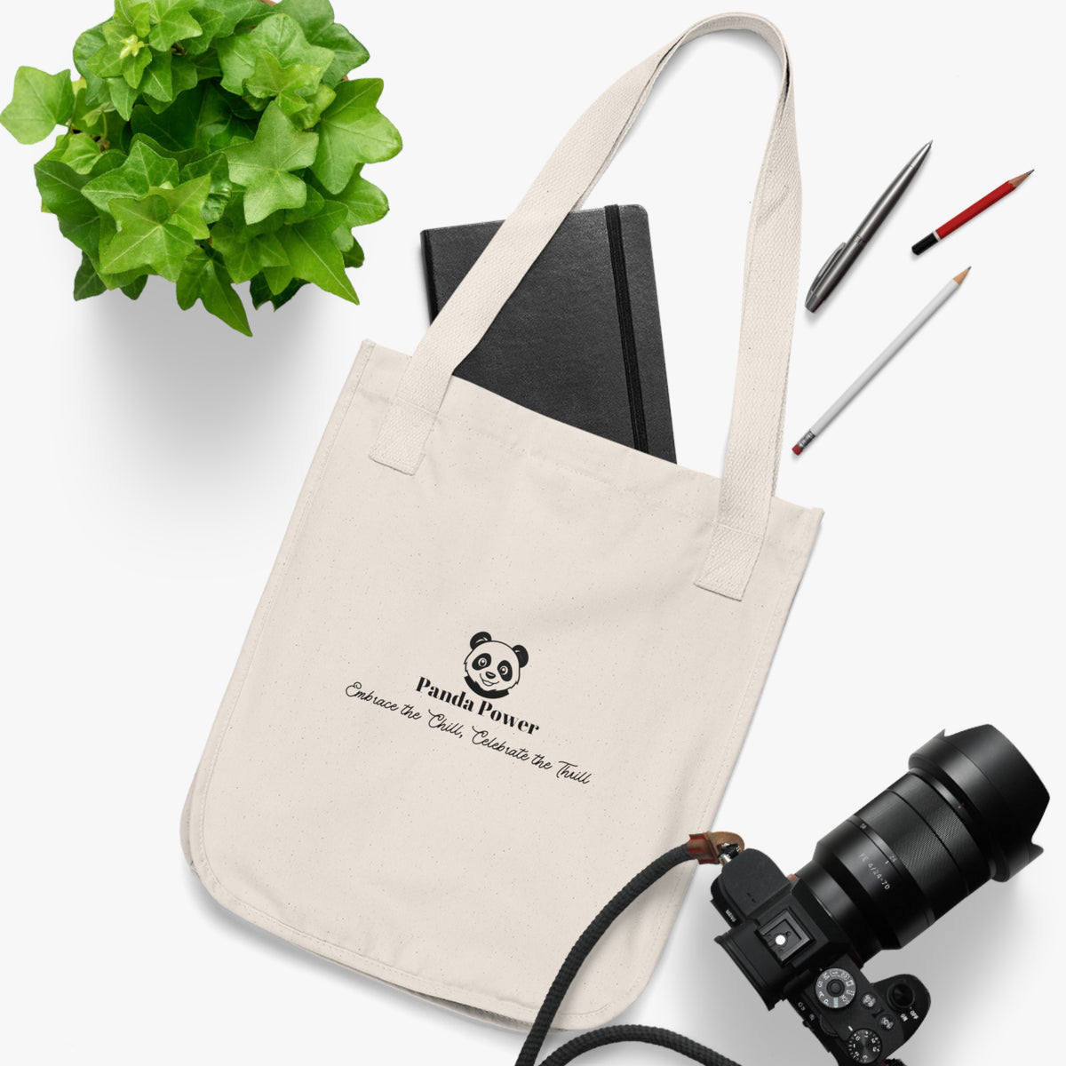 Panda Power Chillax Tote Bag